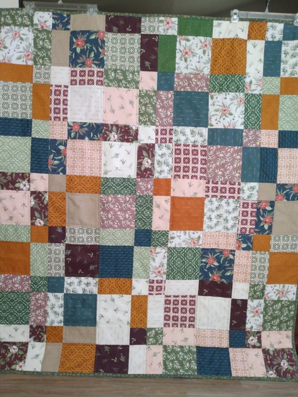 🤎🧡 💚BN MODERN HANDMADE QUILT PERFECT FOR AUTUMN AND WINTER!!